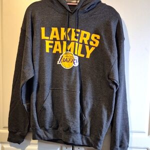NBA Gray Lakers Family Hoodie Size Medium